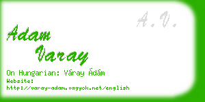 adam varay business card
